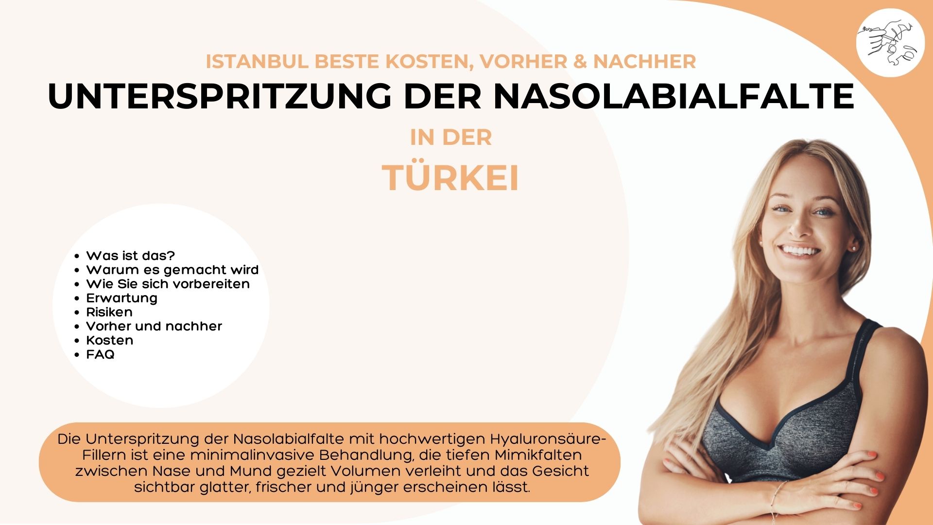 Unterspritzung der Nasolabialfalte