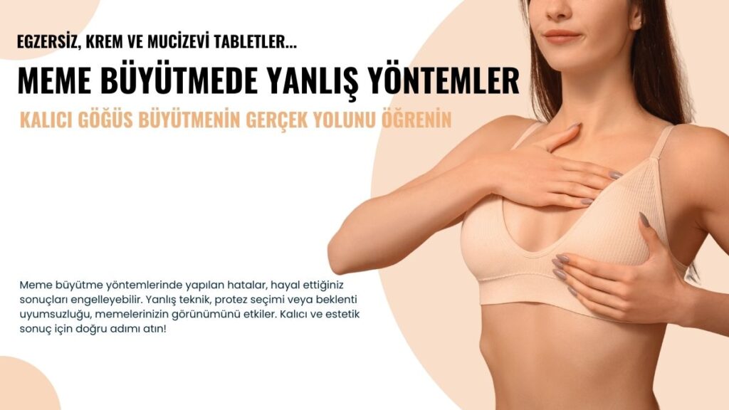 Meme büyütmede spor ve kremler yetersiz kalır, kalıcı çözüm ameliyat ile mümkündür