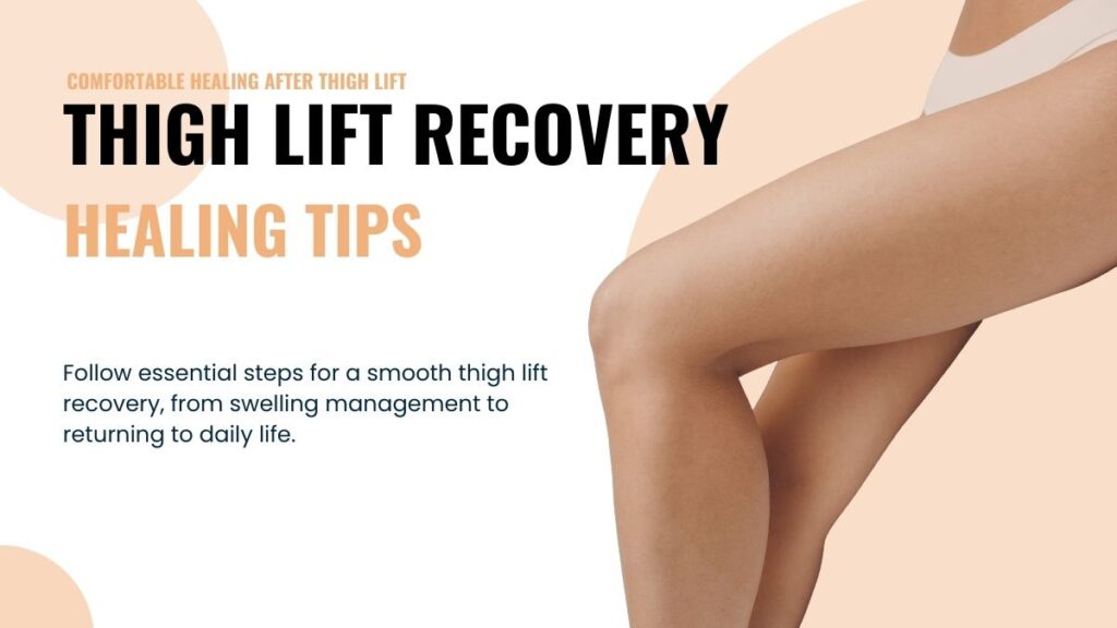 Follow essential steps for a smooth thigh lift recovery, from swelling management to returning to daily life.